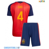 Camisa de time de futebol Espanha Eric Garcia #4 Replicas 1º Equipamento Infantil Mundo 2026 Manga Curta (+ Calças curtas)